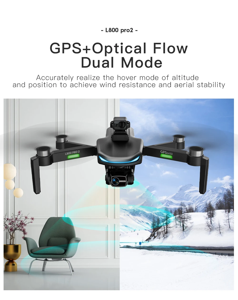 L800 Pro2 Drone, L8oo pro2 GPS+Optical Flow Dual Mode Accurately realize