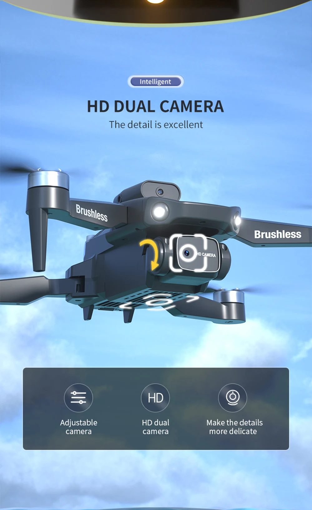 JJRC H115 Brushless Drone, Intelligent HD DUAL CAMERA The detail is excellent Brushless 23 0 _ To