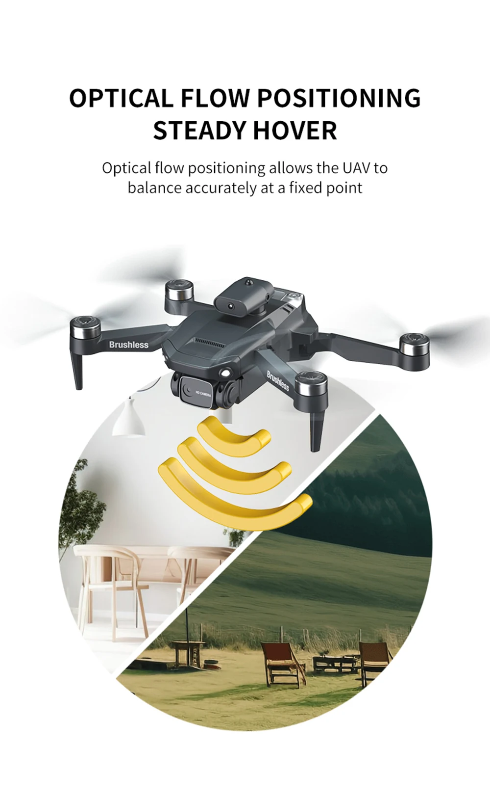 JJRC H115 Brushless Drone, OPTICAL FLOW POSITIONING STEADY HOVER Optical flow