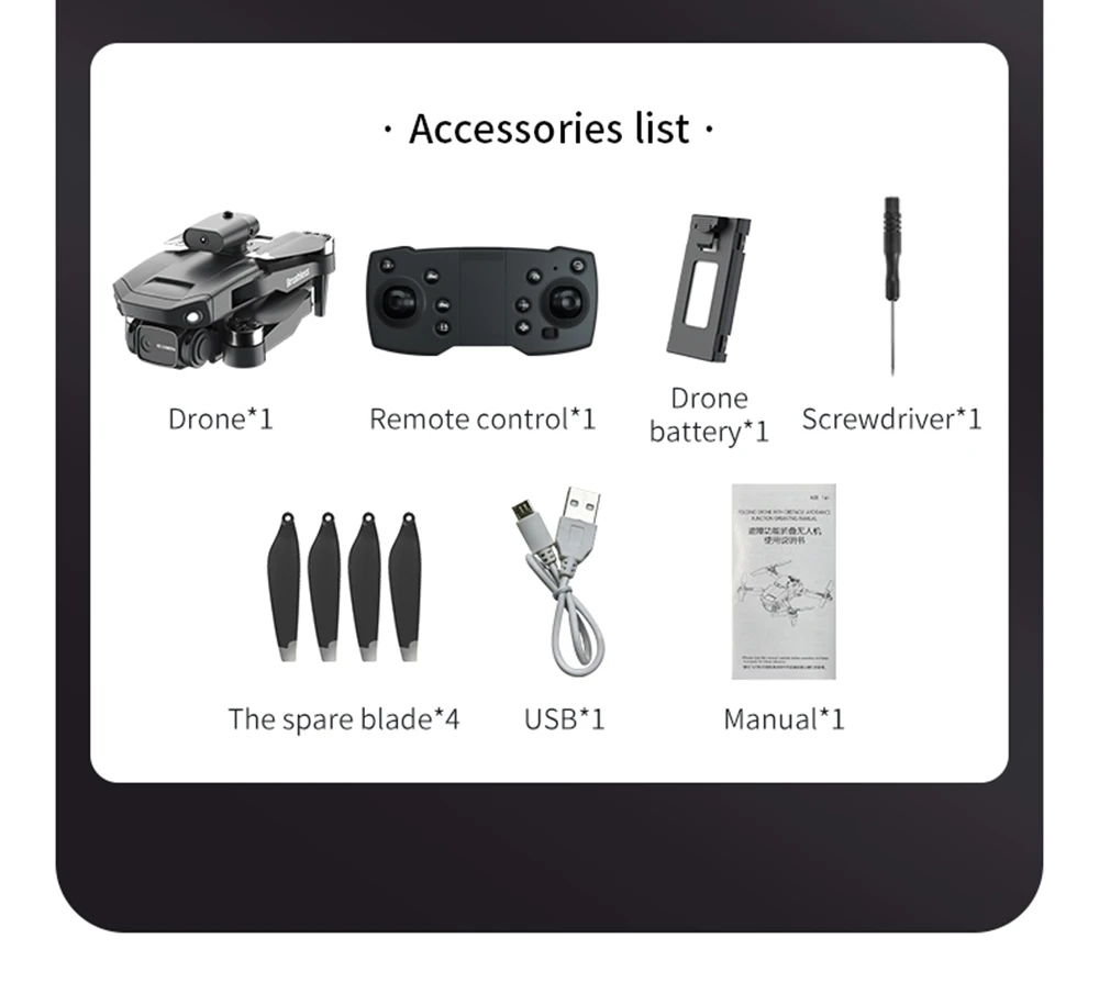 JJRC H115 Brushless Drone, Accessories list Drone Drone*1 Remote control*1 battery"1 Screwdriver*