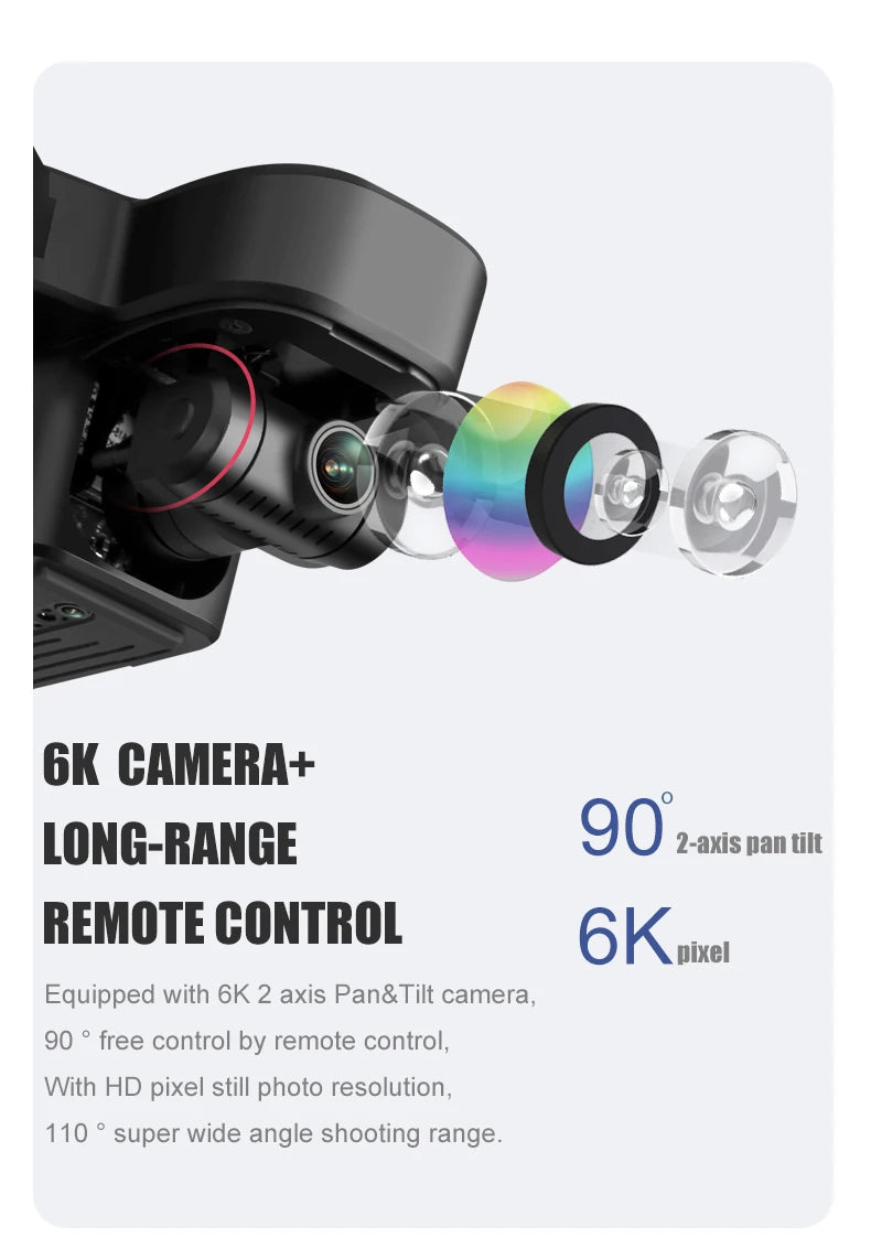8811 Pro Drone مع بطاقة SD 32G/64 TF - 5G WIFI FPV RTR مع كاميرا 6K HD 2 محور مضادة للاهتزاز ذاتية التثبيت Gimbal Dron كاميرا احترافية بدون طيار 19 8811 Pro Drone, 6K CAMERA+ LONG-RANGE 90 2-axis pan tilt REMO