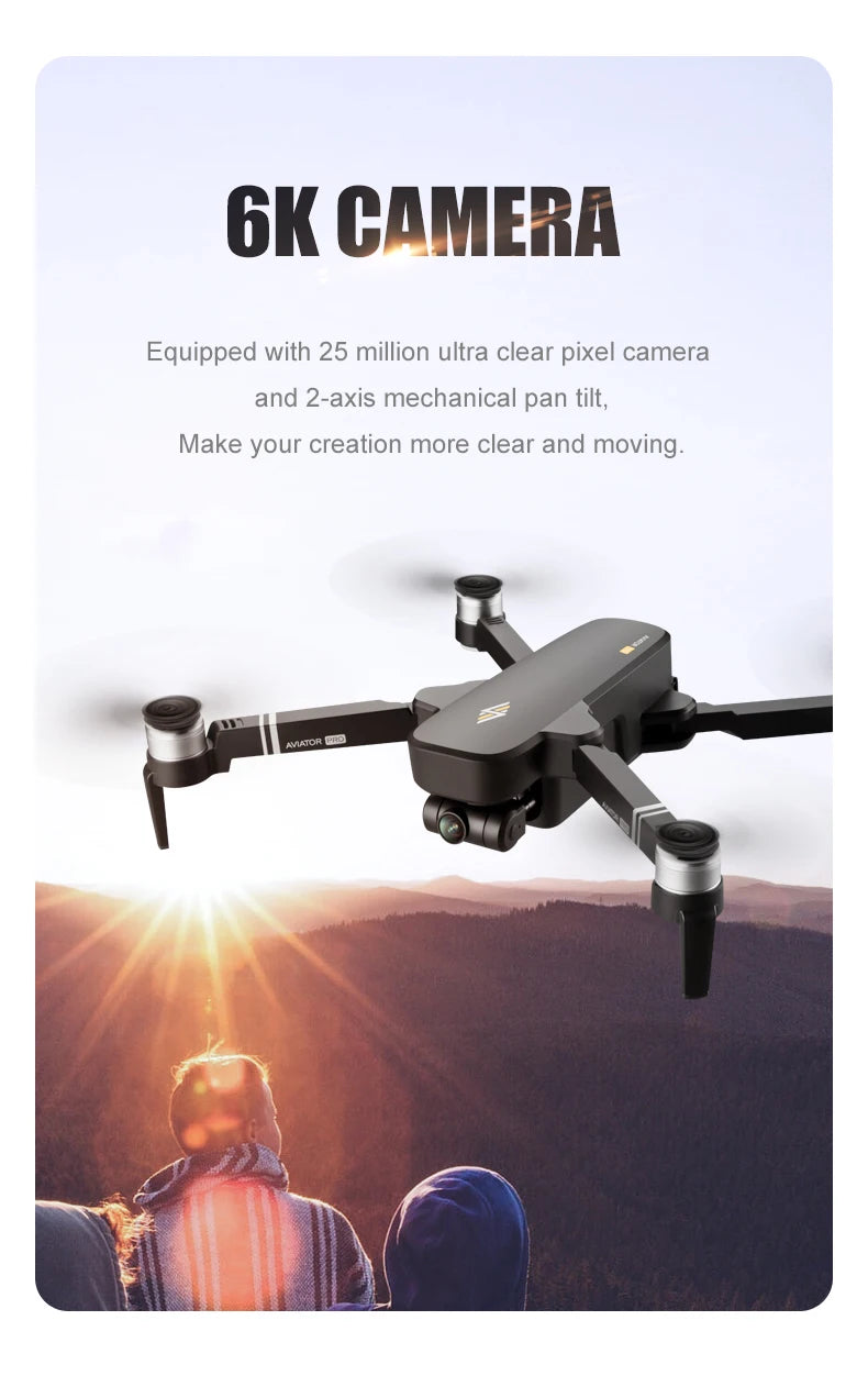 8811 Pro Drone مع بطاقة SD 32G/64 TF - 5G WIFI FPV RTR مع كاميرا 6K HD 2 محور مضادة للاهتزاز ذاتية التثبيت Gimbal Dron كاميرا احترافية بدون طيار 23 8811 Pro Drone, 6K CAMERA Equipped with 25 million ultra clear pixel camera and 2-axis