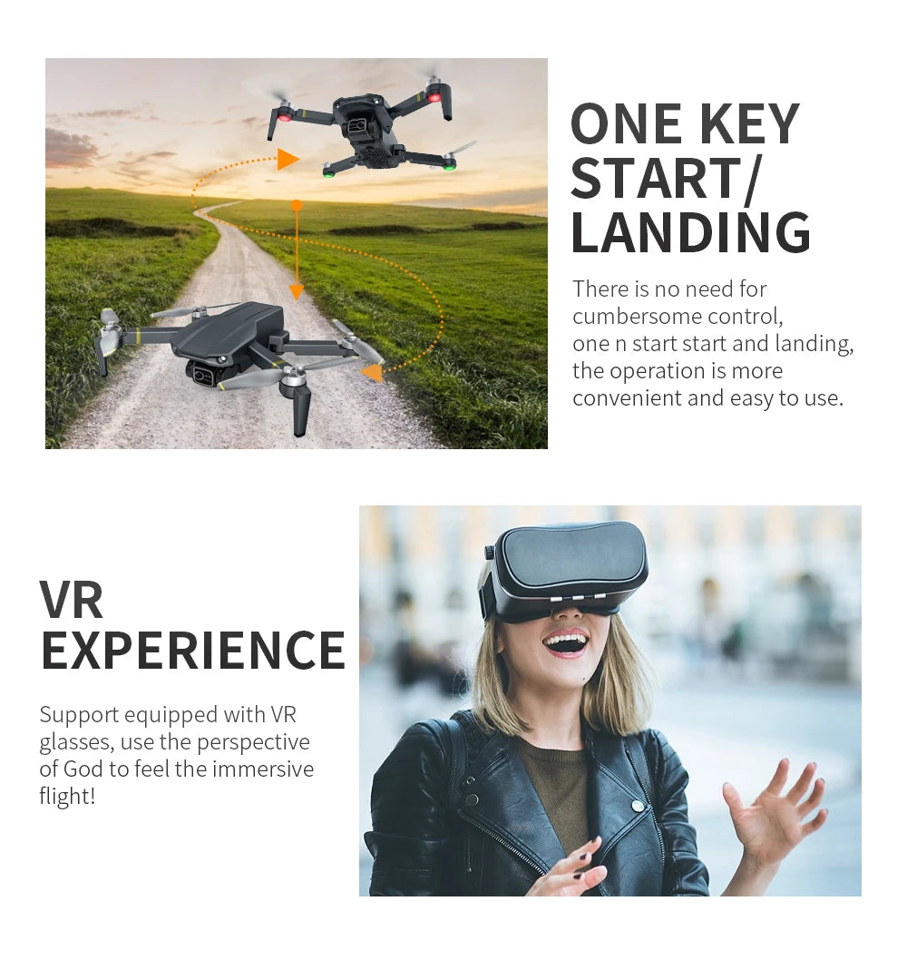 WYFA X3 Drone, VR EXPERIENCE Support equipped with VR glasses, use the perspective of God to feel