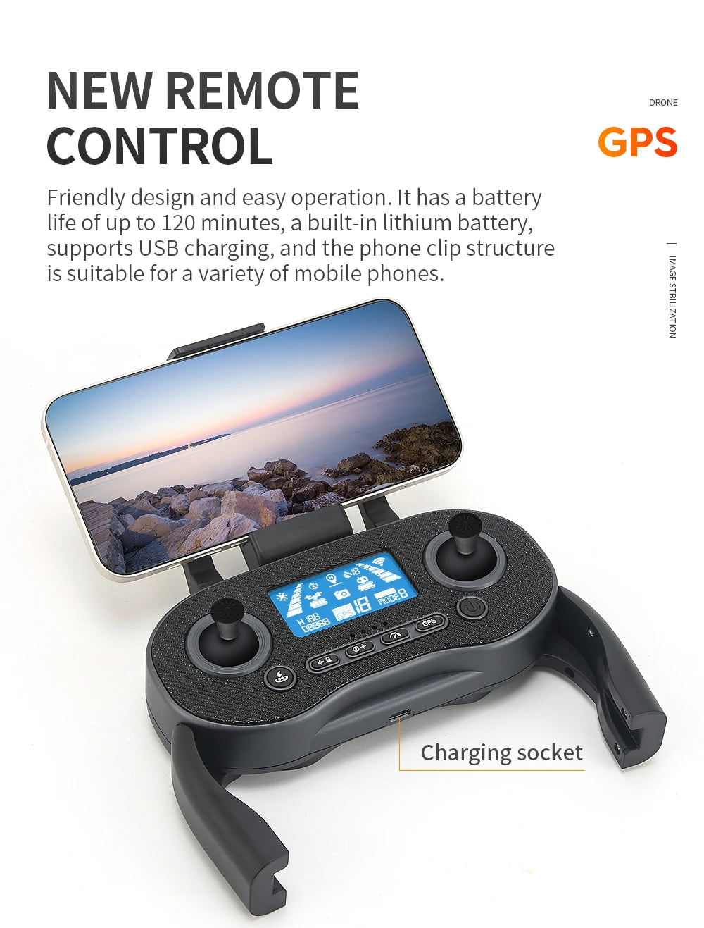 WYFA X3 Drone, a battery life of up to 120 minutes, a built-in lithium battery, and