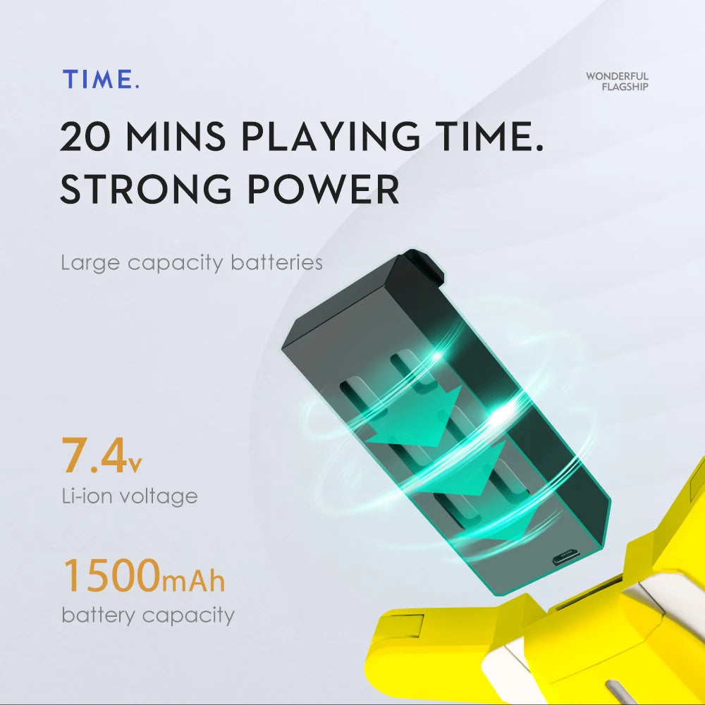 LS25 pro Drone, STRONG POWER Large capacity batteries 7.4v Li-ion voltage 150OmAh