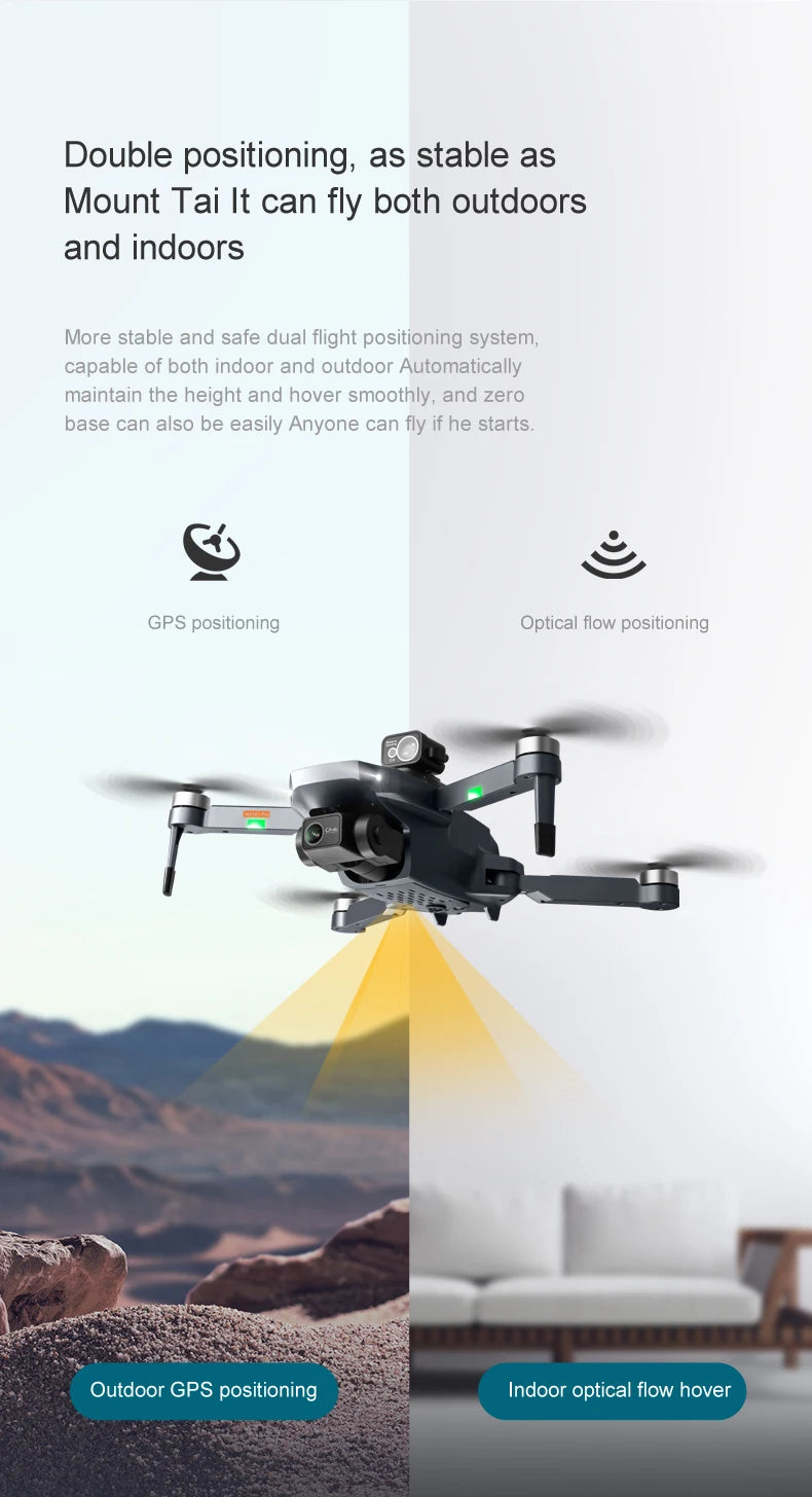 RG101 Pro Drone, double positioning system; as stable as Mount Tai; can fly both indoors and outdoors .