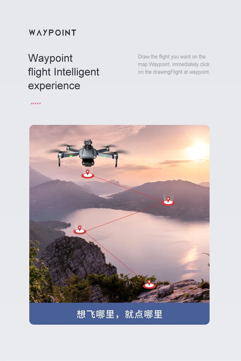 RG101 Pro Drone, WAYPOINT Waypoint: 777/ / 1 kIp 91