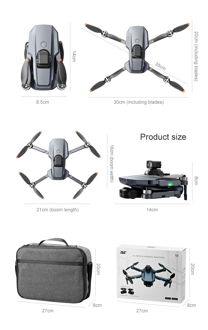 RG101 Pro Drone SPECIFICATIONS Transmission Range : 2.7km