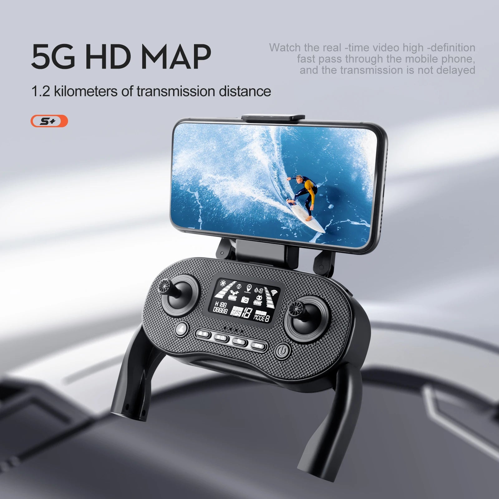 S+ Drone / S Plus Drone - GPS 6K HD كاميرا مزدوجة عالية الدقة RC مسافة 1200 متر تجنب عوائق الليزر التصوير الجوي بدون فرش محرك قابل للطي كوادكوبتر كاميرا احترافية بدون طيار 25 S+ Drone, watch the real -time video high -definition 56 HD MAP fast pass