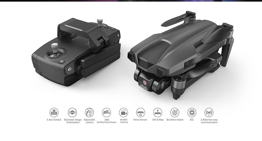 B18 Pro Drone, 3-Axis Gim bal Elcctramic Imeage Adjustable 3k