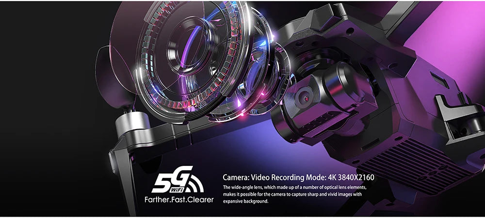 B18 Pro Drone, widc-anglc lens, made up of a number of opticallen