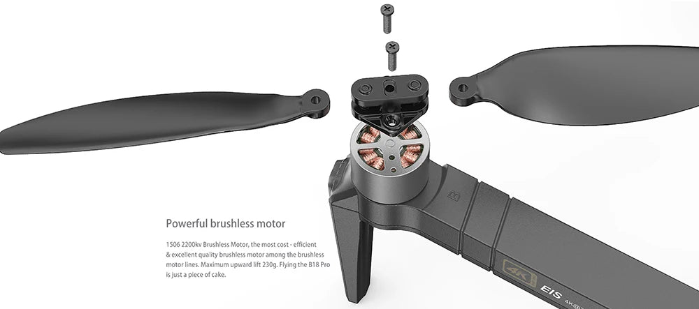 B18 Pro Drone, the enioua brushless motor is the most cost efficient among bauthless motor
