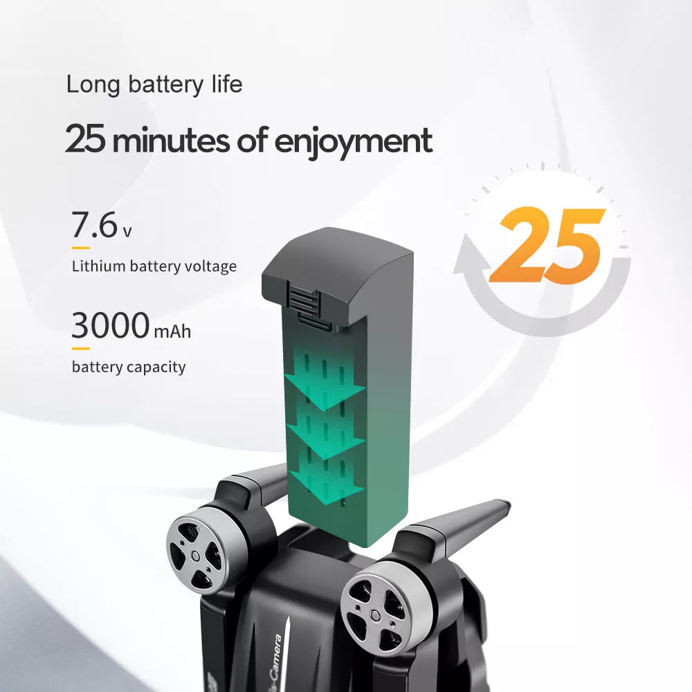 LSRC S7S Drone, Long battery life 25 minutes of enjoyment 7.6v Lithium battery voltage 25 3000mAh