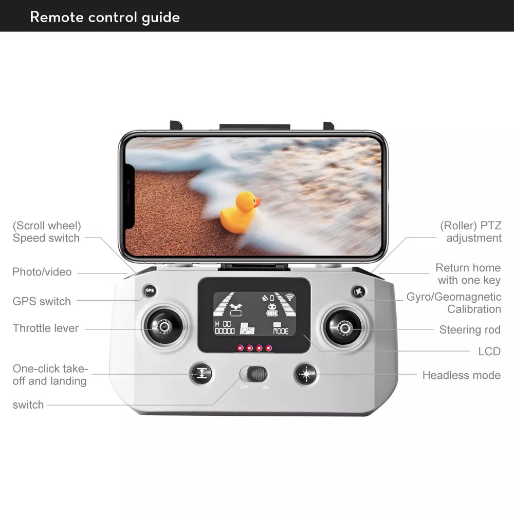 LSRC S7S Drone, Return home with one GPS switch Gyro/Geomagnetic Calibration