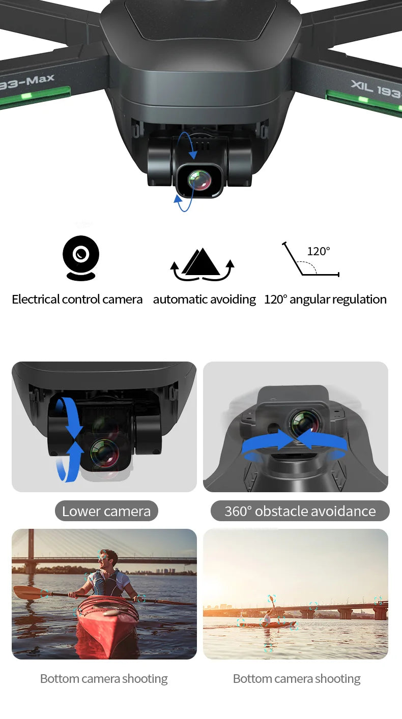 4Drc 193 Max Drone, 120 Electrical control camera automatic avoiding 120* angular regulation Bottom