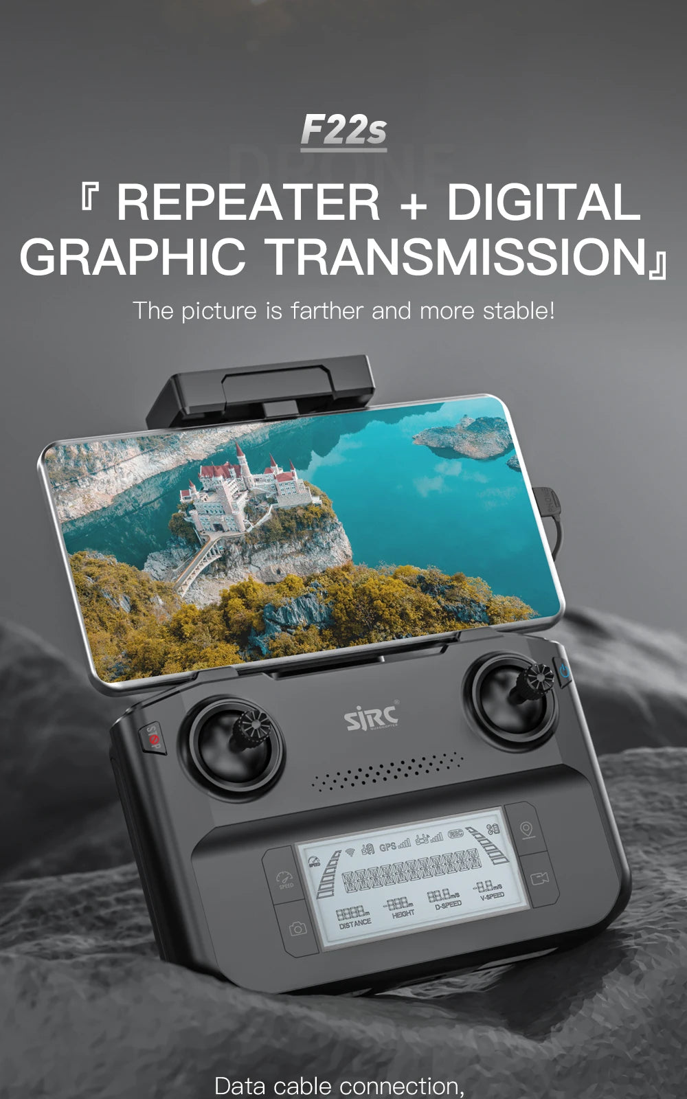 طائرة بدون طيار SJRC F22S - كاميرا 4K HD EIS مسافة 3.5 كيلومتر و35 دقيقة نظام تحديد المواقع العالمي (GPS) وكاميرا واي فاي للتدفق البصري 18 SJRC F22S Drone, picture is farther and more stablel 88 80 GPSadl Cad e Data