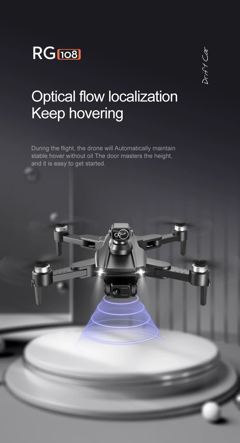 RG108 MAX Drone - 2023 NEW Professional 8K HD Dual Camera FPV 3Km GPS التصوير الجوي بدون فرشاة محرك كوادكوبتر قابل للطي ألعاب كاميرا احترافية بدون طيار 31 RG108 MAX Drone, drone will automatically maintain stable hover without oil . door masters the height; and it is