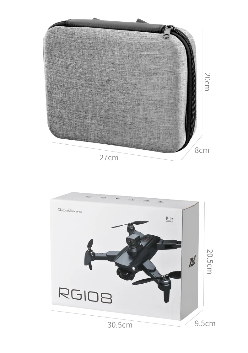 RG108 MAX Drone - 2023 NEW Professional 8K HD Dual Camera FPV 3Km GPS التصوير الجوي بدون فرشاة محرك كوادكوبتر قابل للطي ألعاب كاميرا احترافية بدون طيار 43 RG108 MAX Drone, 8 8cm 27cm Obstocle Avokdance 5 30.5c
