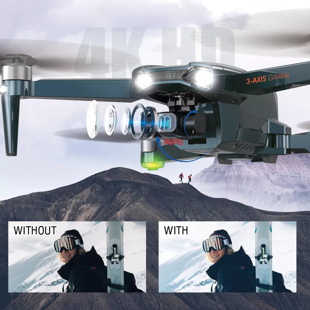 ZFR F186 Drone With 4K HD Dual Camera 3-Axis Gimbal 4Km Brushless Motor 5G WIFI GPS Quadcopter Professional Camera Drone 15 ZFR F186 Drone, 19 WITHOUT WITH GIMBAL 3-AX