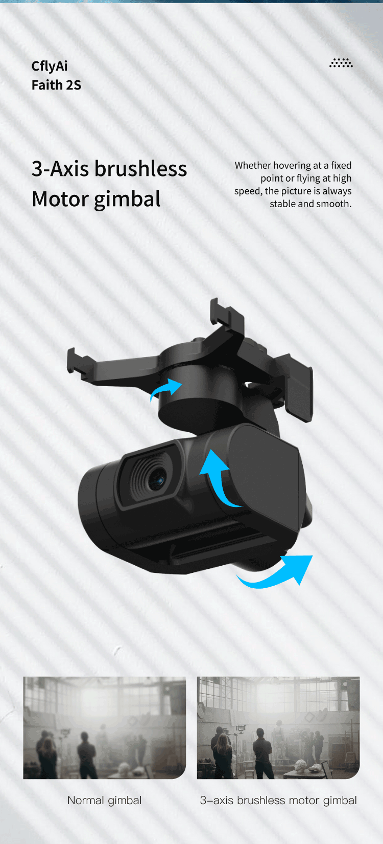CflyAi Faith 2S 3-Axis brushless motor gimbal