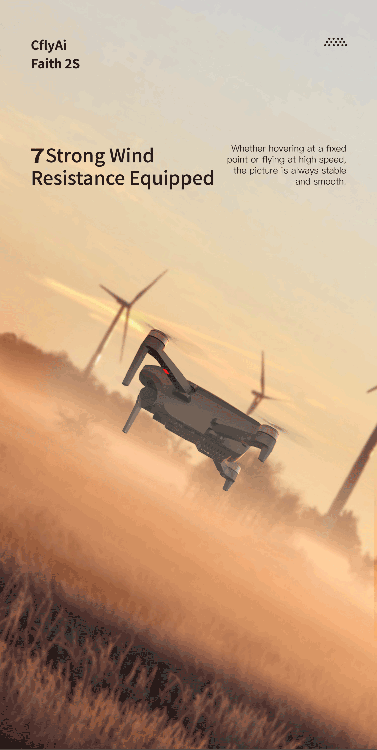 Whether hovering at a fixed 7Strong Wind point or flying at high speed,