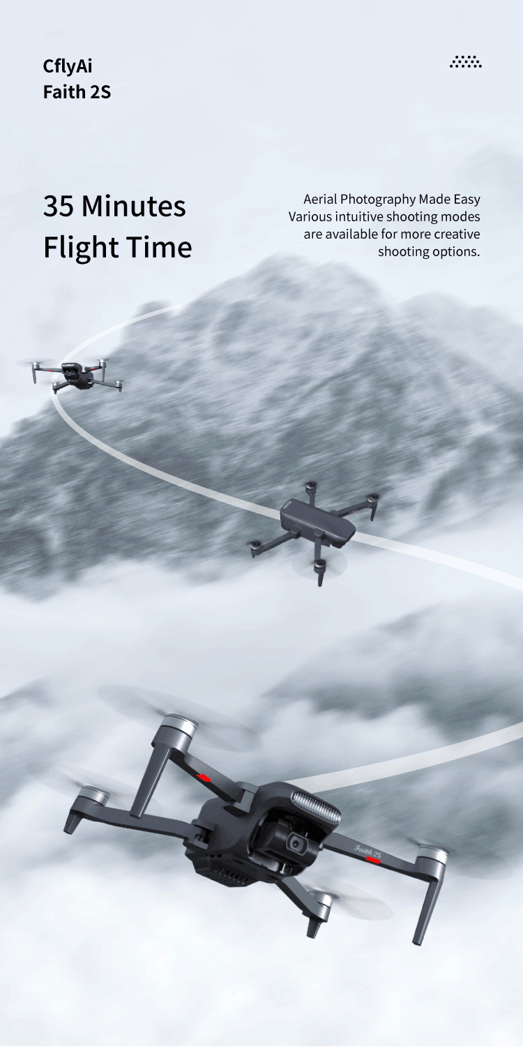 CflyAi Faith 2S 35 Minutes Aerial Photography Made Various intuitive