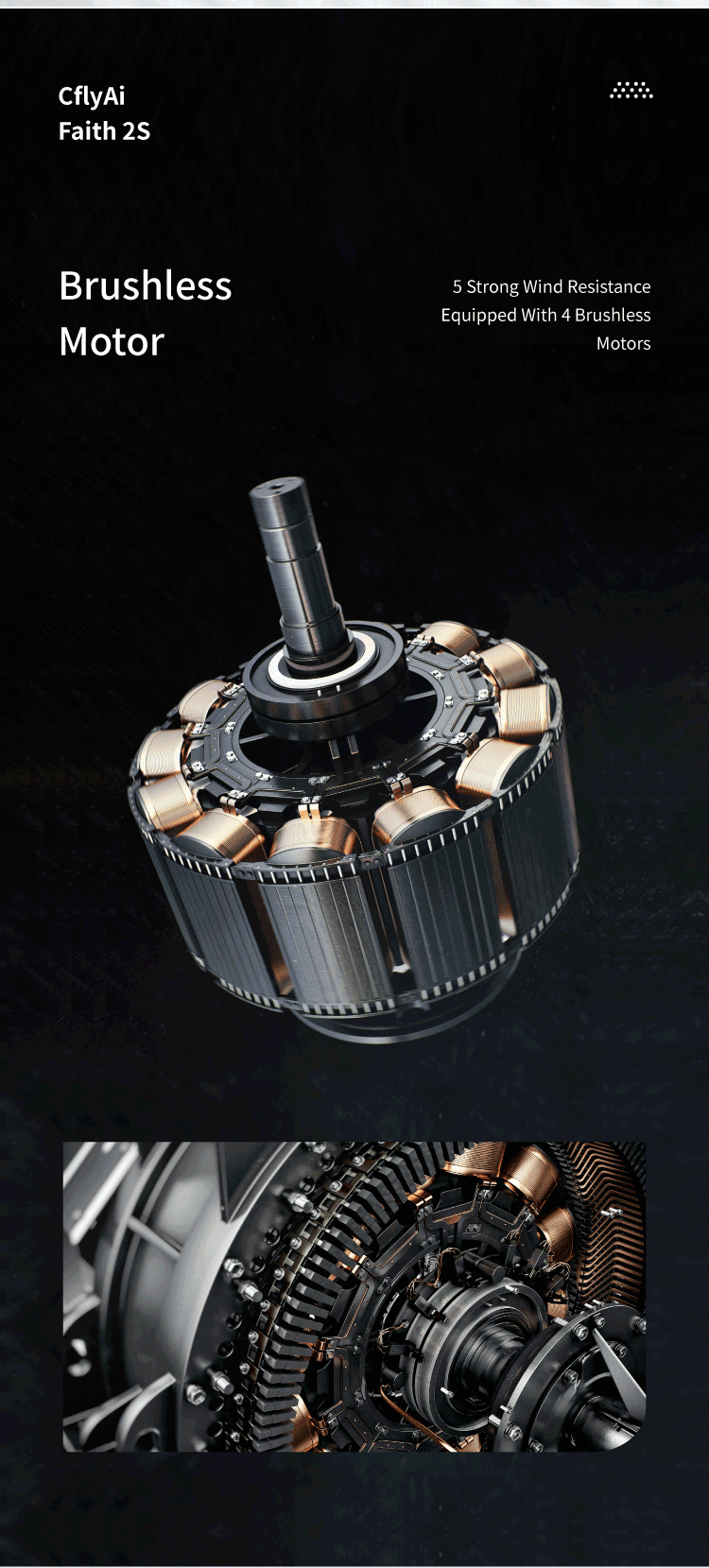 CflyAi Faith 25 Brushless 5 Strong Wind Resistance Equipped With 4 Brushless