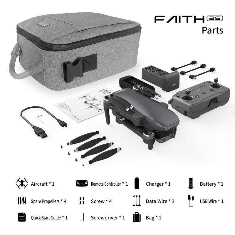 Fnithe3 Parts Aircraft Remote Controller Charger Battery Spare Propellers