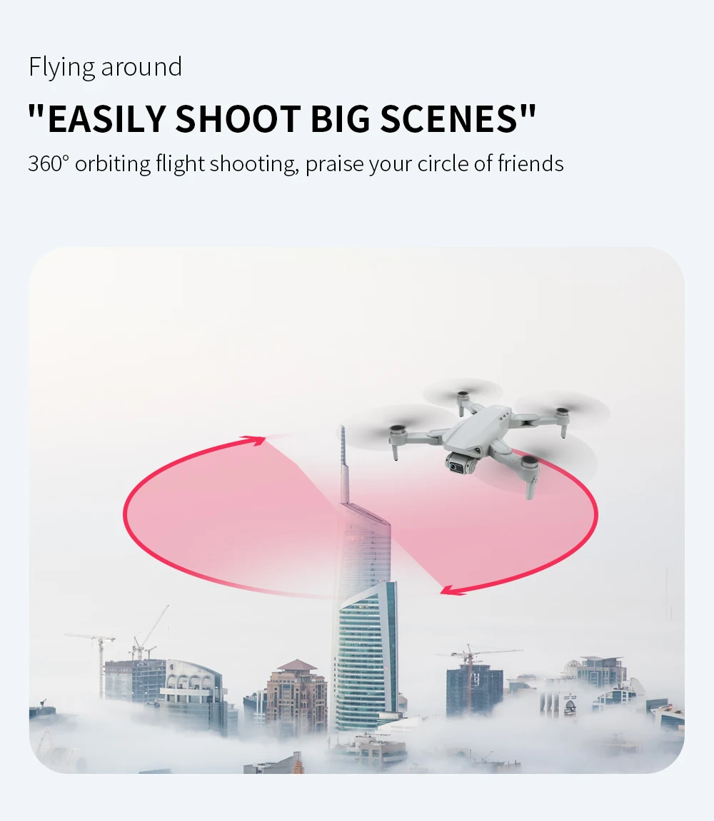 L900 Pro SE MAX Drone, flying around "EASILY SHOOT BIG SCENES" 3608 orbiting