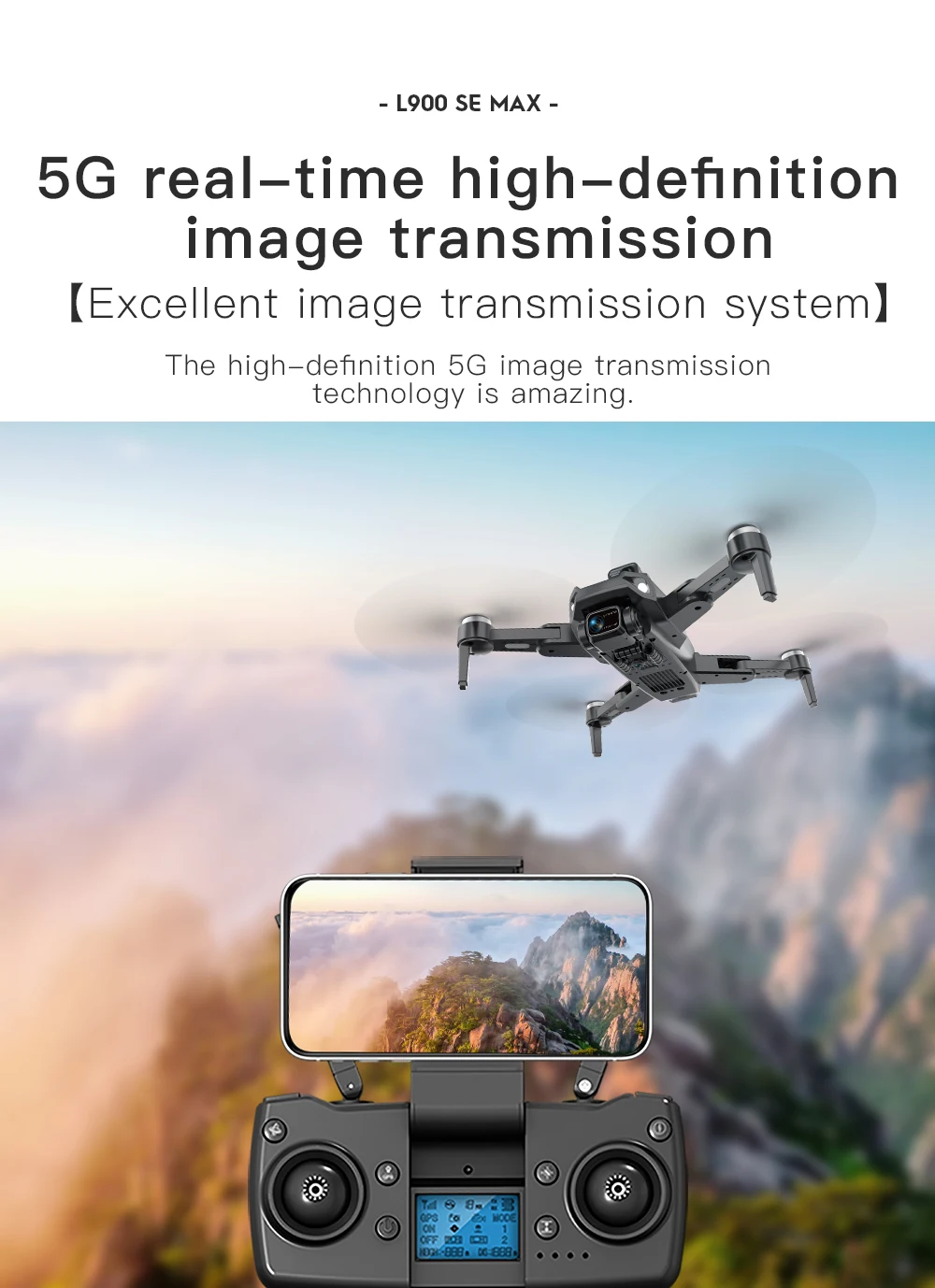 L900 Pro SE MAX Drone, L9OO SE MAX 5G real-time high-definition image transmission 
