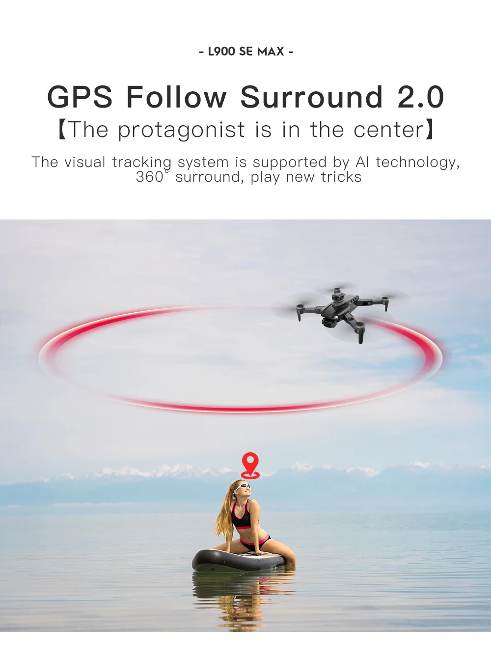 L900 Pro SE MAX Drone, L9OO SE MAX GPS Follow Surround 2.0 [The protagonist is in the center]