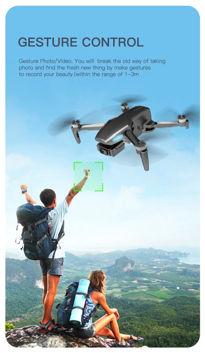 H851 GPS Drone - 4K HD كاميرا مزدوجة واي فاي Fpv 2-Axis RC هليكوبتر ارتفاع عقد وضع مقطوعة الرأس احترافية قابلة للطي كوادكوبتر RC لعبة كاميرا احترافية بدون طيار 33 H851 GPS Drone - 4