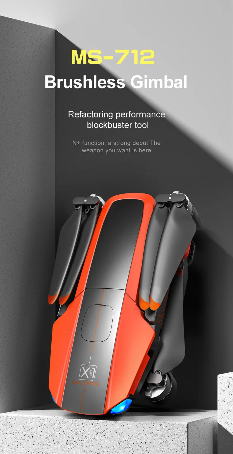 MS-712 Drone, MS-712 Brushless Gimbal Refactoring performance blockbuster tool N+ function