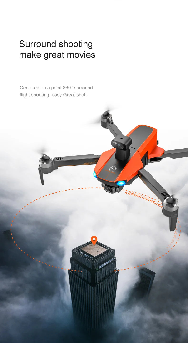 MS-712 Drone, Surround shooting make great movies Centered on a point 360" surround flight shooting