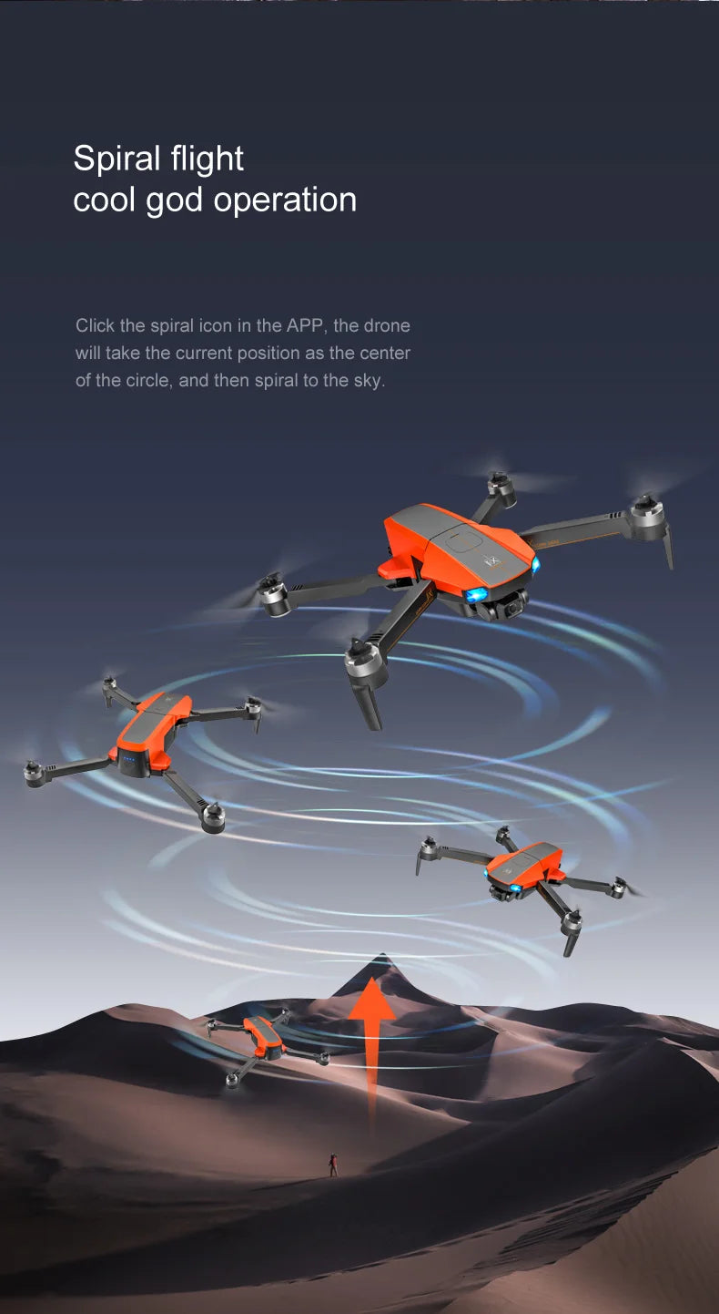 MS-712 Drone, the drone will take the current position as the center of the circle; then spiral to the sky