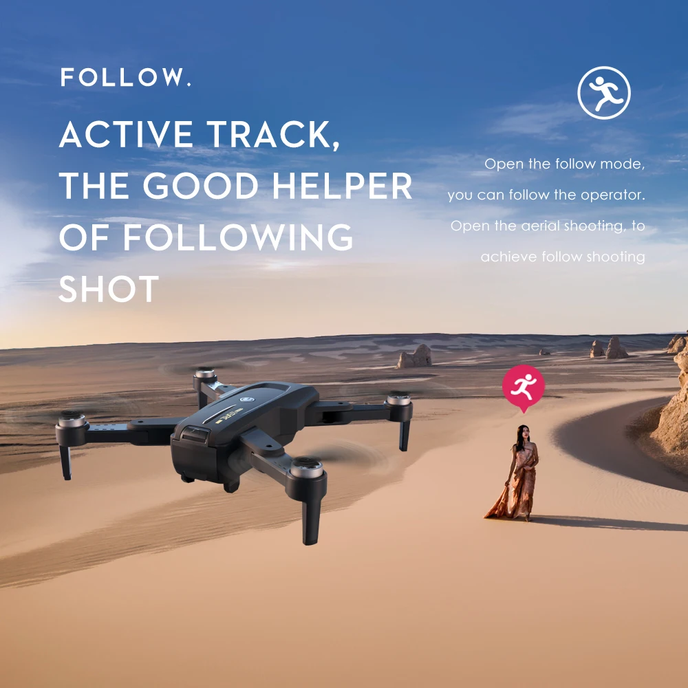 طائرة بدون طيار KBDFA LS38 - كاميرا تصوير جوي احترافية EIS عالية الدقة 6K HD 5G WIFI لتحديد التدفق البصري كوادكوبتر ألعاب كاميرا احترافية بدون طيار 26 KBDFA LS38 Drone, follow_ ACTIVE TRACK enables you to follow the operator . if you