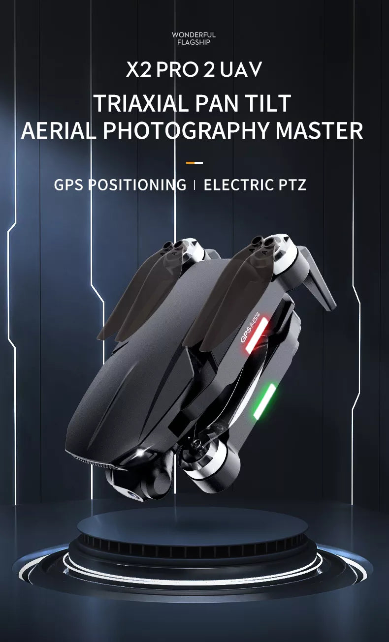 X2 Pro3 الطائرة بدون طيار 8K HD كاميرا 3 محاور Gimbal نظام تحديد المواقع المهنية المضادة للاهتزاز التصوير الجوي طوي كوادكوبتر كاميرا احترافية بدون طيار 8 X2 Pro3 Drone, WONDERFUL FLAGSHIP X2 PRO 2 UAV TRIAX
