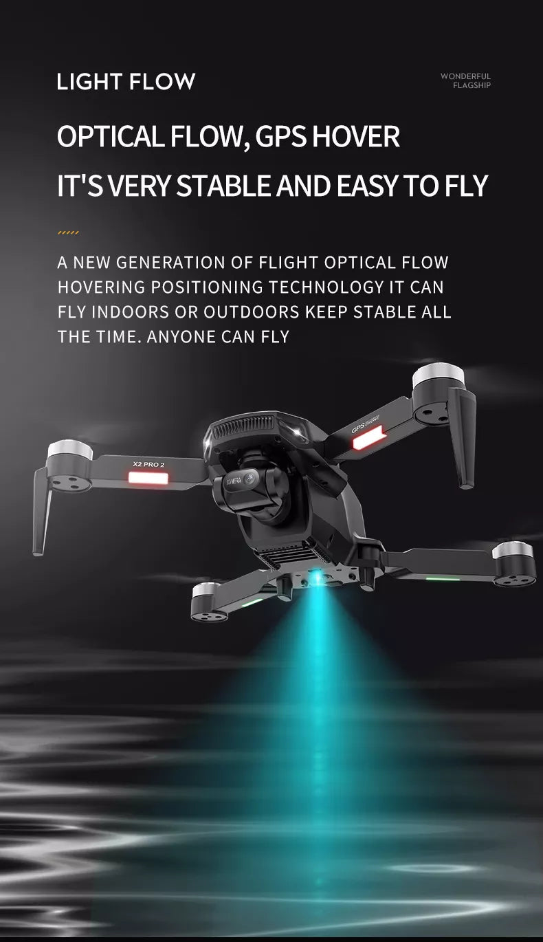 X2 Pro3 الطائرة بدون طيار 8K HD كاميرا 3 محاور Gimbal نظام تحديد المواقع المهنية المضادة للاهتزاز التصوير الجوي طوي كوادكوبتر كاميرا احترافية بدون طيار 17 X2 Pro3 Drone, GPS HOVER FLAGSHIP OPTICAL FLOW IS A NEW GENERATION