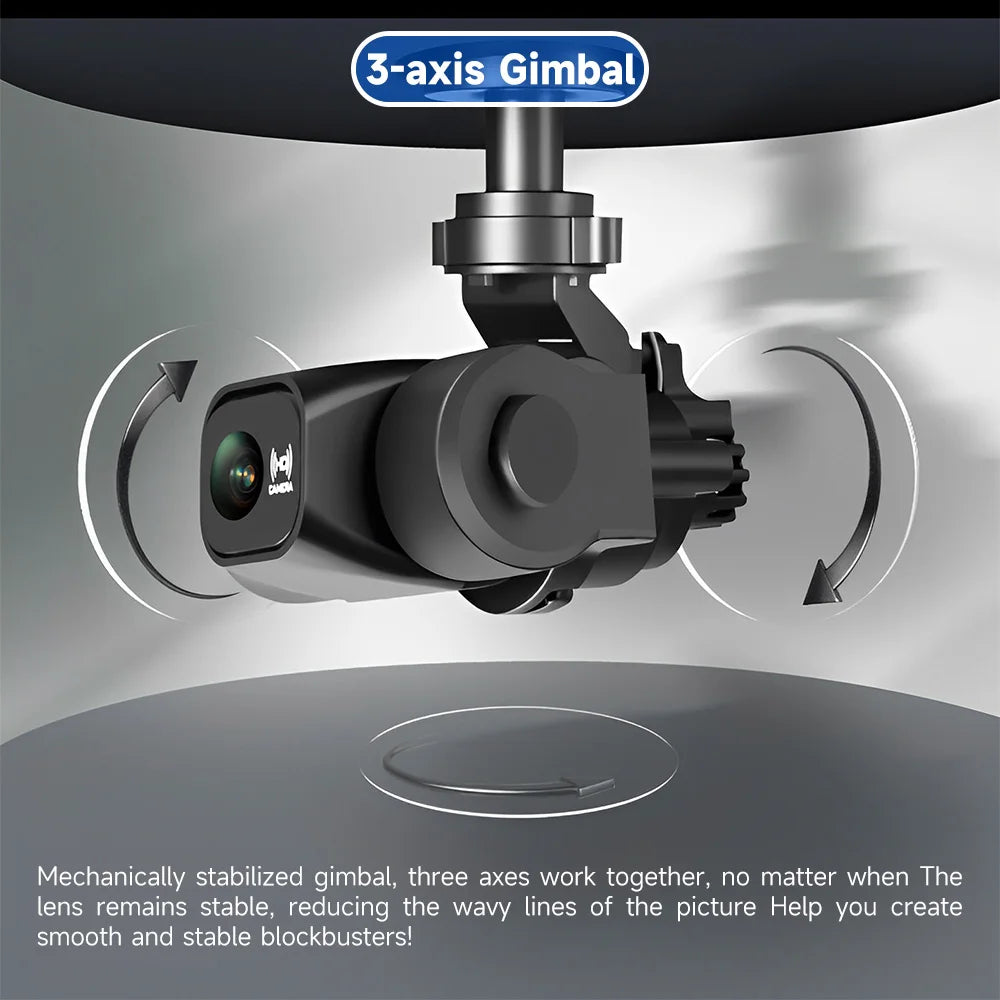 RG106 /RG106 Pro Drone, three axes work together, no matter when The lens remains stable, reducing the 