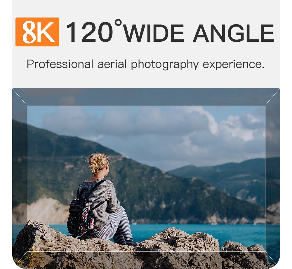 2023 New GPS Drone, 8K 120'WIDE ANGLE Professional aerial photography experience