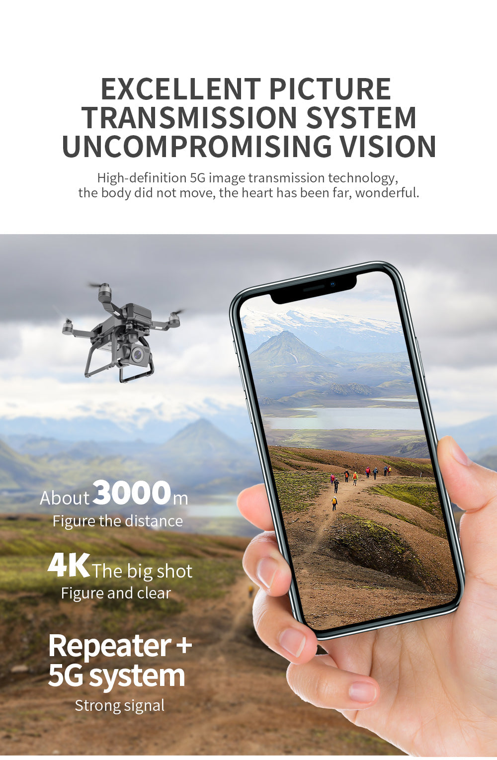 SJRC F7 PRO / F7S Pro Drone, the body did not move, the heart has been far; wonderful: About 300Om Figure