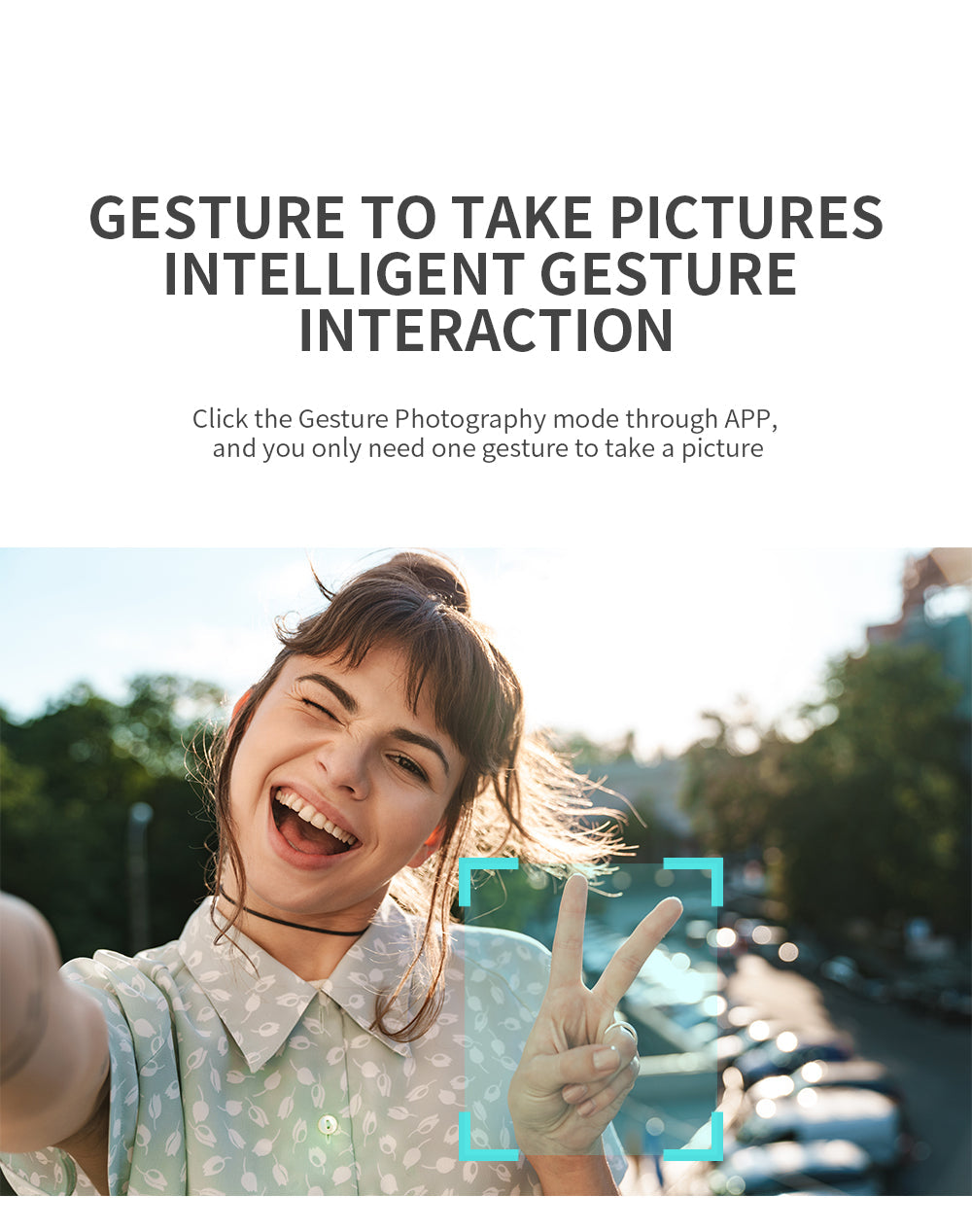 SJRC F7 PRO / F7S Pro Drone, click the Gesture Photography mode through and you only need one gesture to take a picture