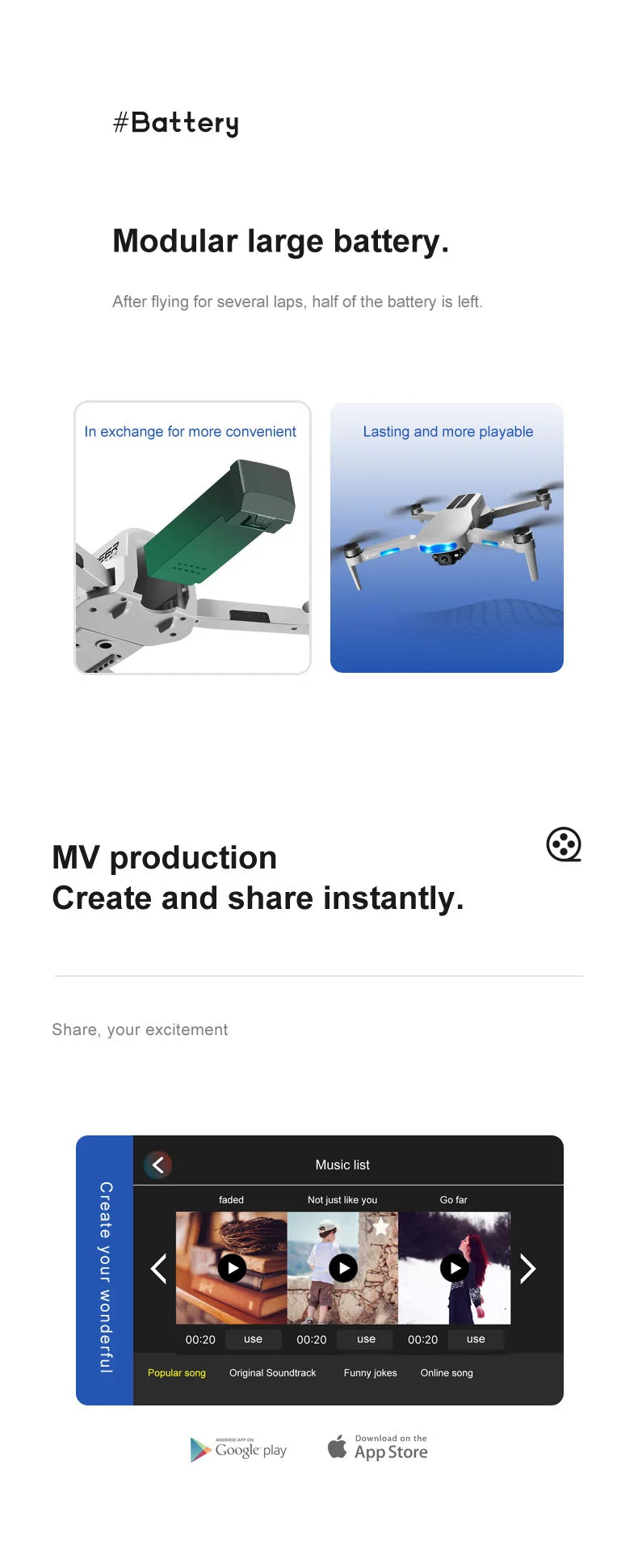 2023 New LU3 Max GPS Drone, #Battery In exchange for more convenient Lasting and more play