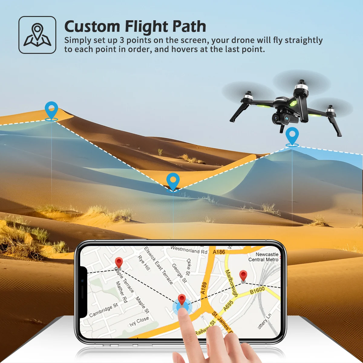 JJRC JJPRO X5 Drone, drone starts circling around point where pilot activated . drone keeps camera pointing to