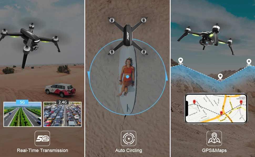 JJRC JJPRO X5 Drone, 56 2.46 Real-Time Transmission Auto Circling GPS&Map