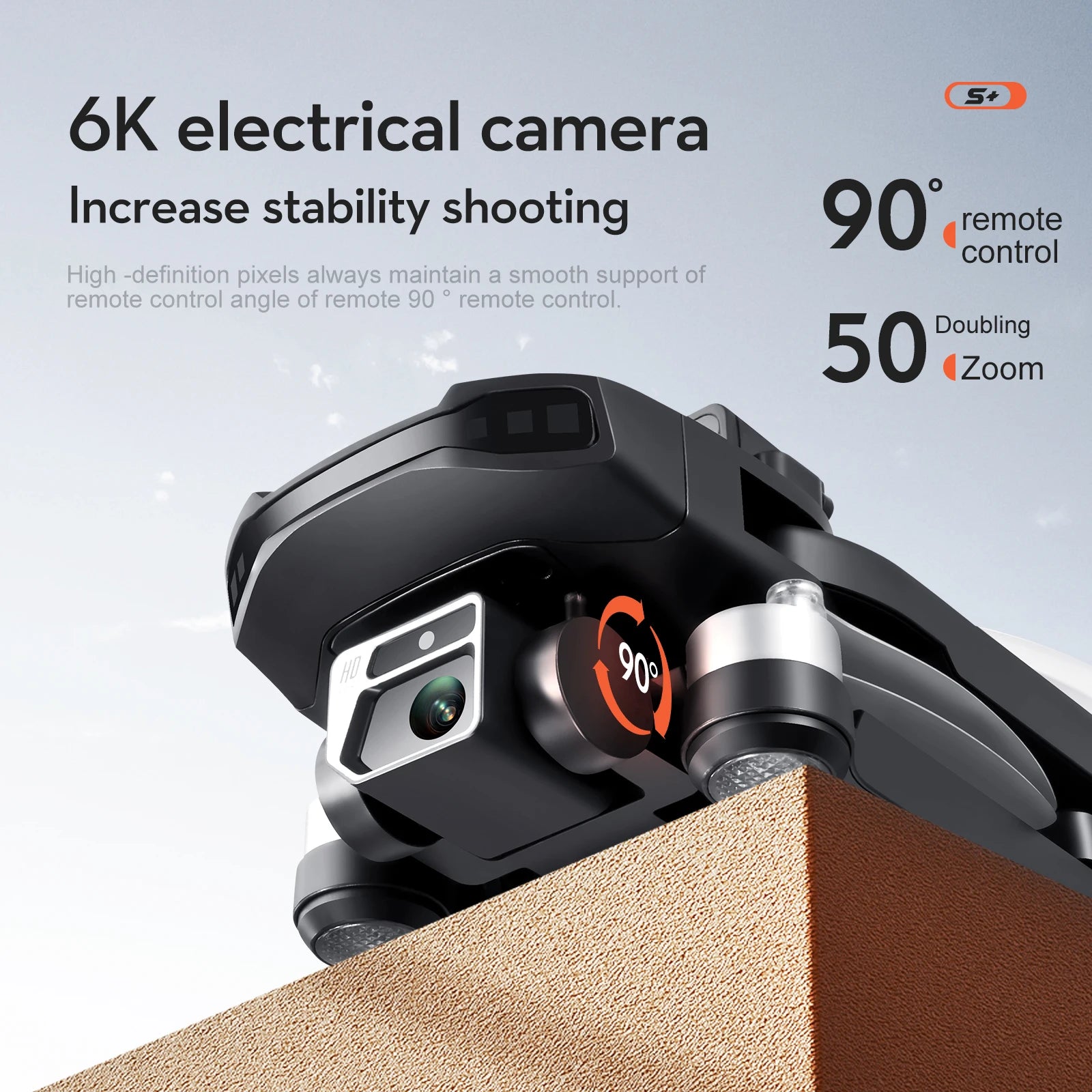 S+ GPS Drone, S+ 6K electrical camera Increase stability shooting 90 remote control High definition pixels