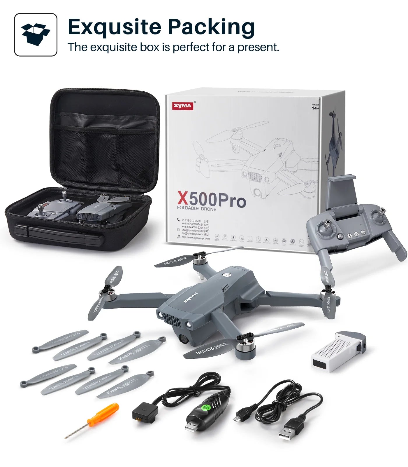 SYMA X500Pro GPS Drone, TYMA 14+ XSOOPro FOLDABLe DRONE .