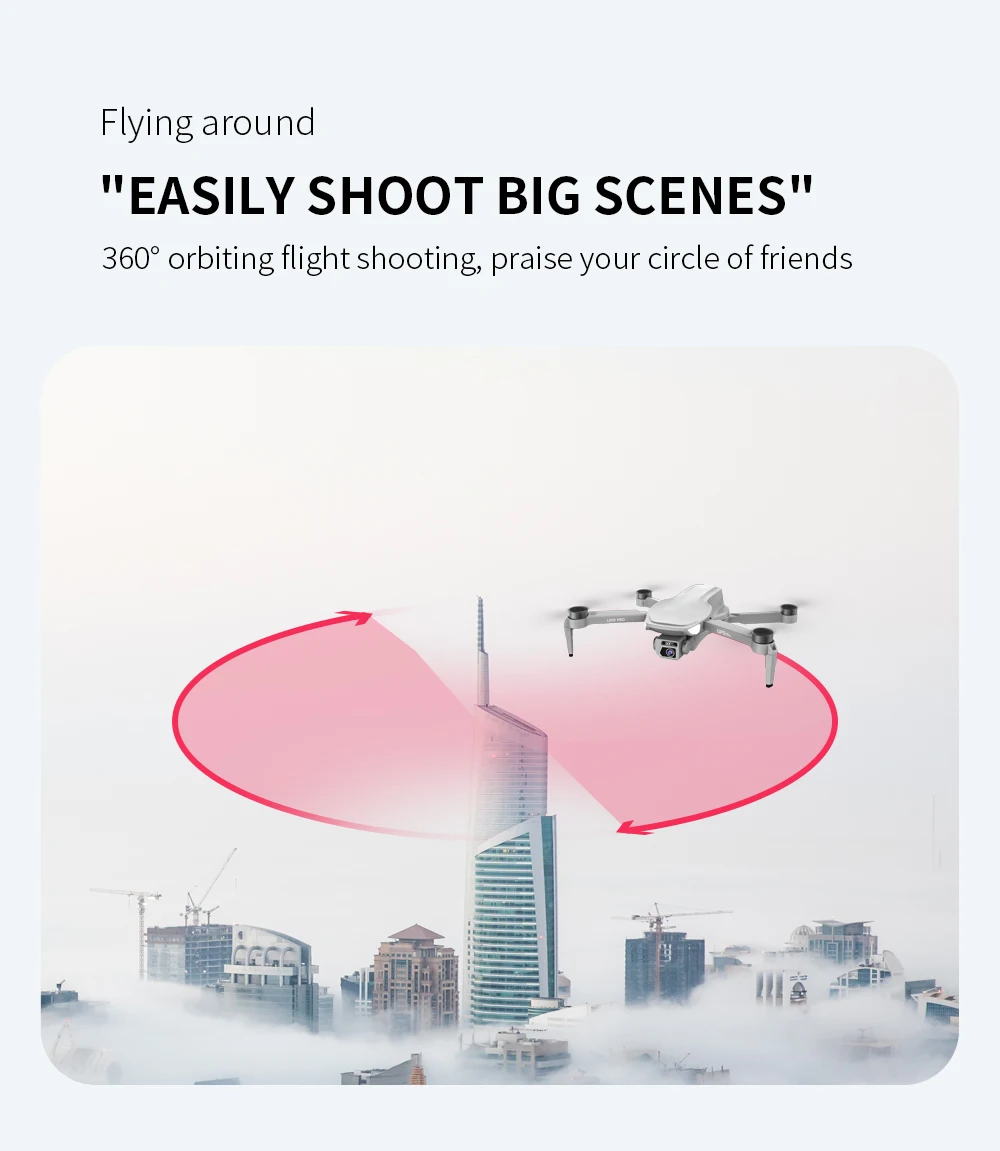 L500 PRO GPS Drone, 360' orbiting flight shooting praises circle of friends . "EASILY S
