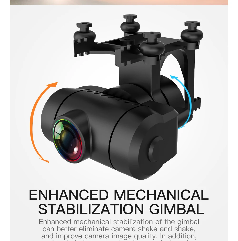 KF102 MAX GPS Drone, Enhanced mechanical stabilization of the gimbal can better eliminate camera shake and shake 