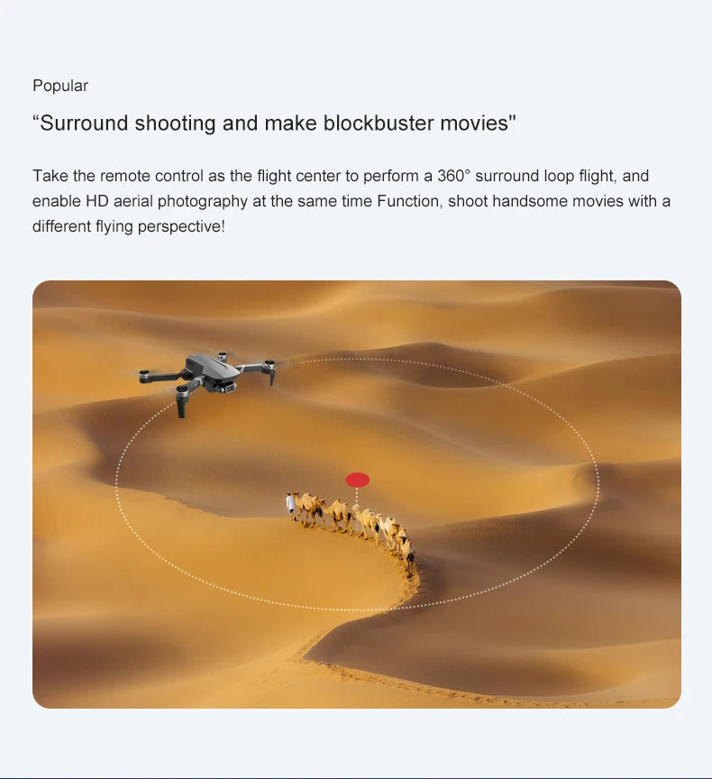 F4 Drone - 4K HD Professional 2-Axis Gimbal Brushless RC Dron GPS 5G WIFI 2KM مسافة الطيران FPV كوادكوبتر قابلة للطي VS SG907 MAX Professional Camera Drone 32 F4 Drone, take the remote control as the flight center to perform a 360" surround loop flight .